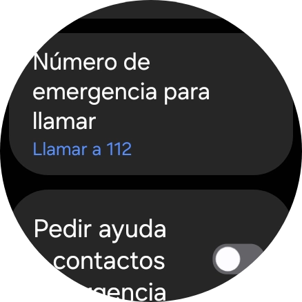 Pulsa Número de emergencia para llamar.