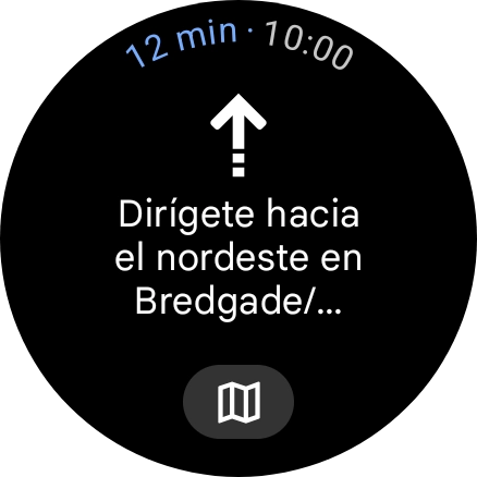 Sigue las indicaciones de la pantalla para llegar al destino seleccionado.