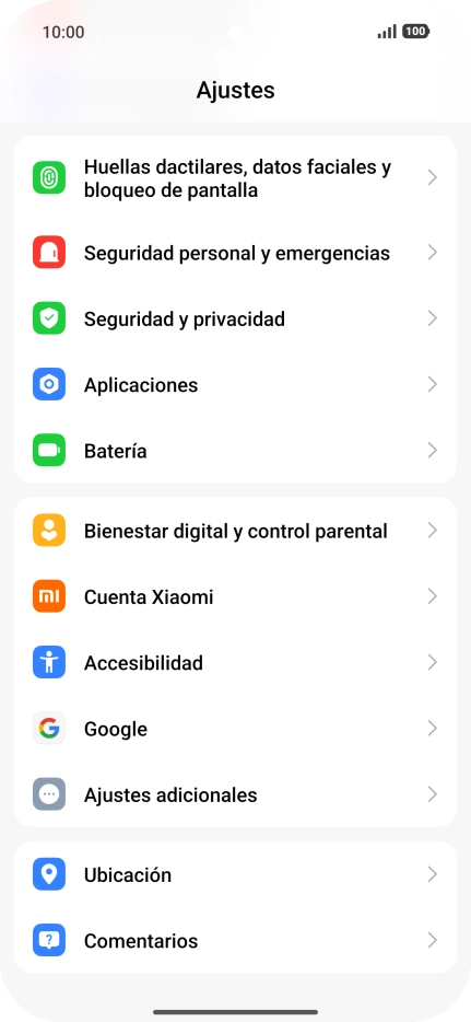 Pulsa Ajustes adicionales.