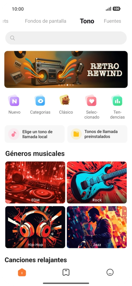 Si deseas seleccionar un timbre de llamada que no sea un timbre de llamada predeterminado, pulsa Elige un tono de llamada local y sigue las indicaciones de la pantalla para seleccionar la melodía deseada.