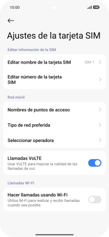 Pulsa Tipo de red preferida.