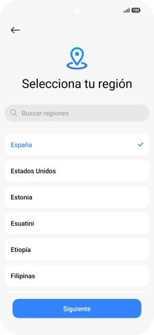 Pulsa el país o el área deseados.