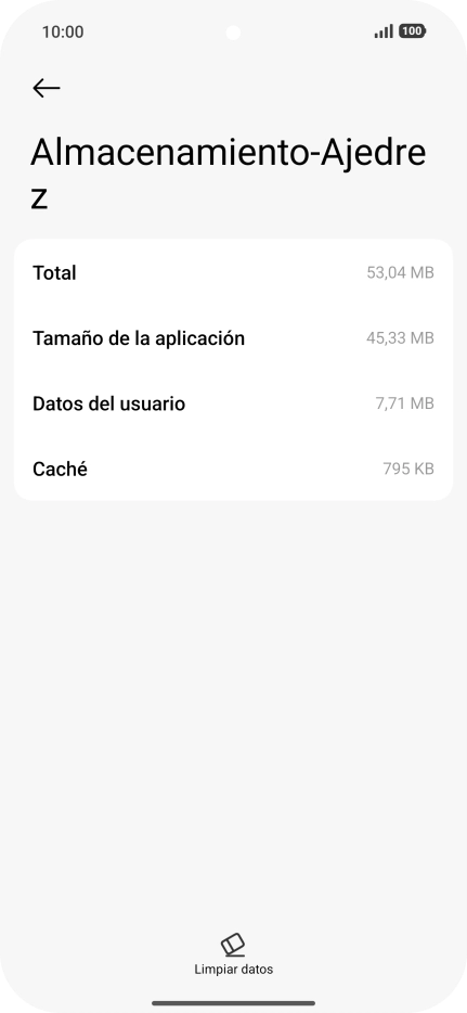 Pulsa Limpiar datos.