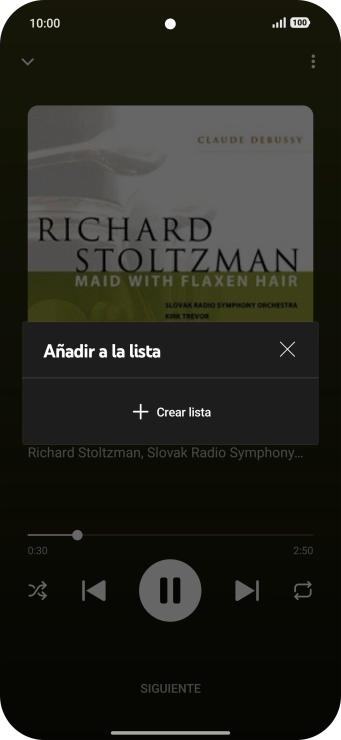 Pulsa Crear lista.