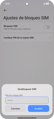 Introduce tu código PIN y pulsa Aceptar. Introduce tu código PIN y pulsa Aceptar.