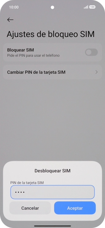 Introduce tu código PIN y pulsa Aceptar. Introduce tu código PIN y pulsa Aceptar.