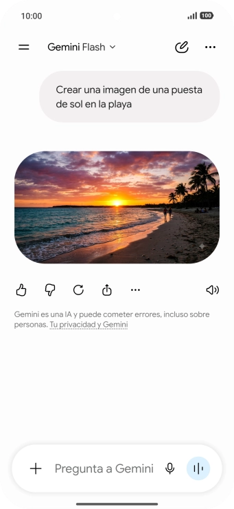 También puedes pedir a Gemini que genere una fotografía partiendo de tu descripción.