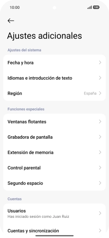 Pulsa Fecha y hora. Pulsa Fecha y hora.