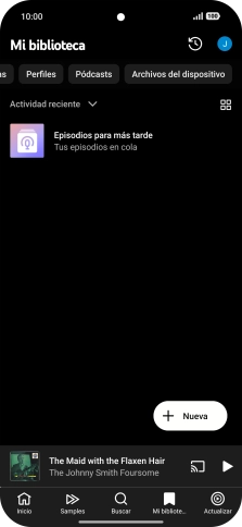 Pulsa una categoría y desplázate al archivo de música deseado.