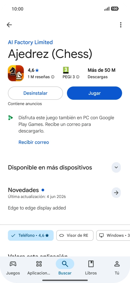 Pulsa Desinstalar.