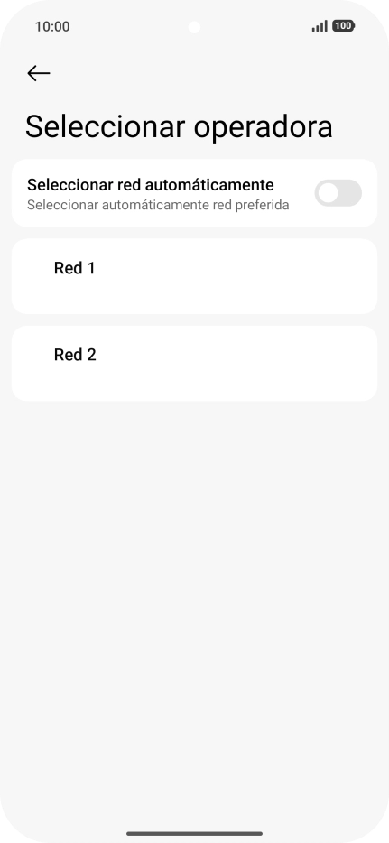 Pulsa la red deseada.