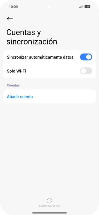 Pulsa Añadir cuenta.