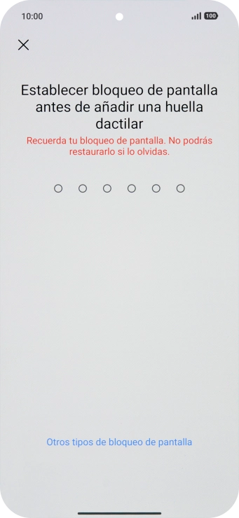 Pulsa Otros tipos de bloqueo de pantalla.