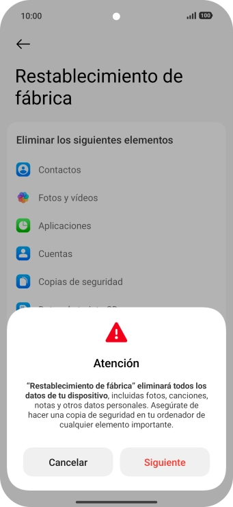 Pulsa Siguiente.