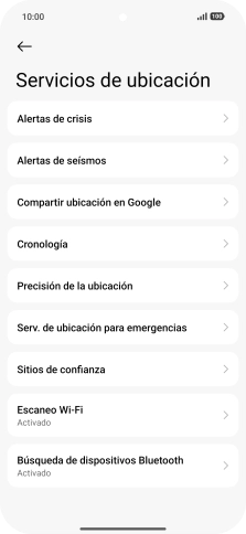 Pulsa Precisión de la ubicación.