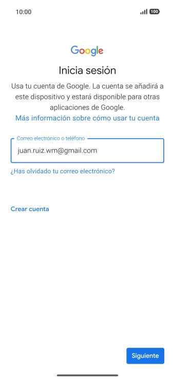 Pulsa Siguiente.