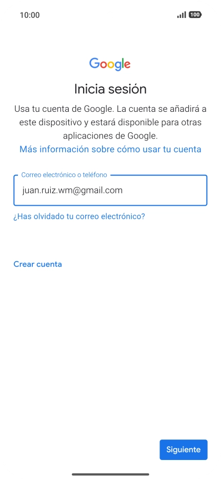 Pulsa Siguiente.