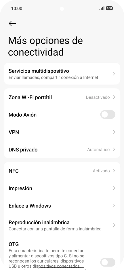 Pulsa Zona Wi-Fi portátil.