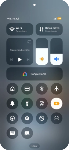 Desliza el dedo hacia arriba desde la parte inferior de la pantalla para terminar y volver a la pantalla de inicio.