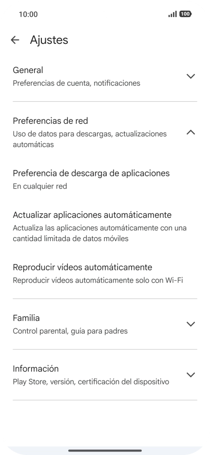Pulsa Actualizar aplicaciones automáticamente.