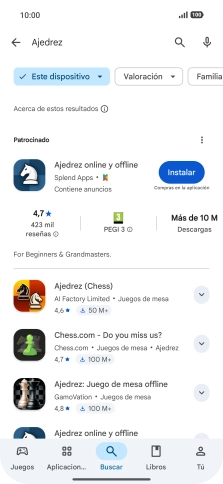 Pulsa la app deseada.