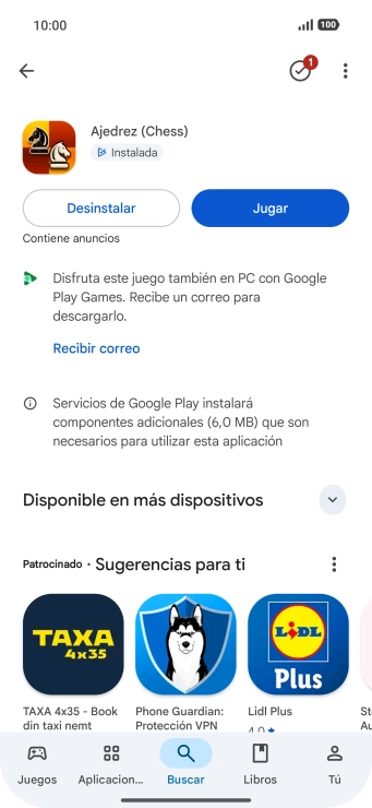 Desliza el dedo hacia arriba desde la parte inferior de la pantalla para terminar y volver a la pantalla de inicio.