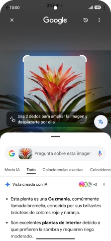 Sigue las indicaciones de la pantalla para utilizar los resultados de búsqueda. Sigue las indicaciones de la pantalla para utilizar los resultados de búsqueda.