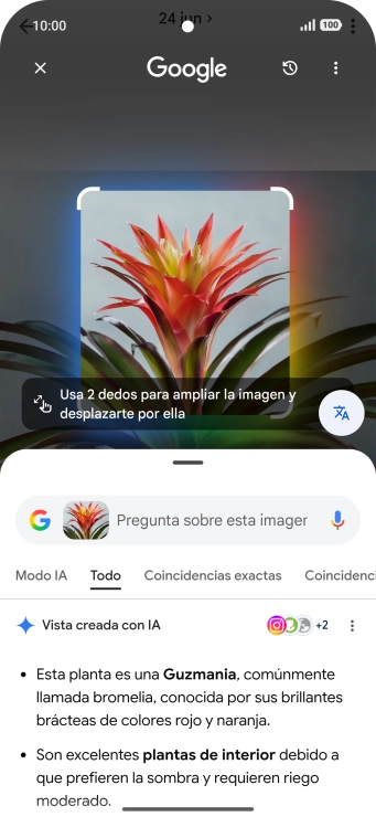 Sigue las indicaciones de la pantalla para utilizar los resultados de búsqueda. Sigue las indicaciones de la pantalla para utilizar los resultados de búsqueda.