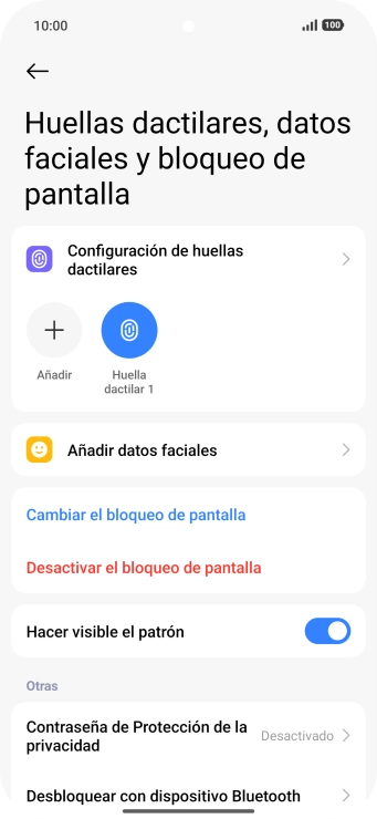 Pulsa los ajustes deseados para activarlos o desactivarlos.