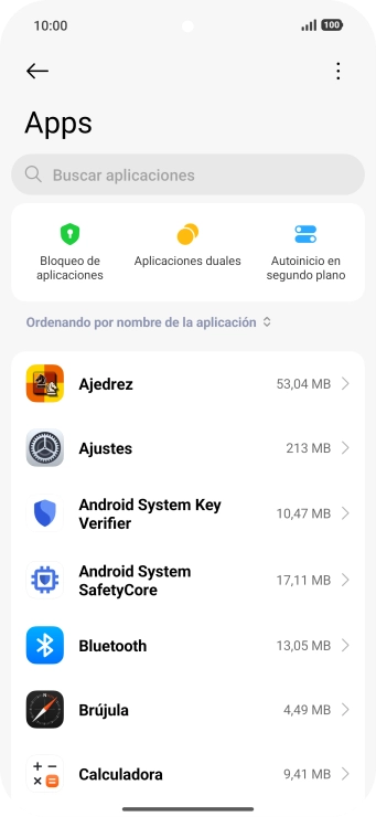 Pulsa la app deseada.