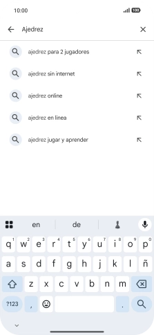 Introduce el nombre del tema o de la app y pulsa el icono de búsqueda.