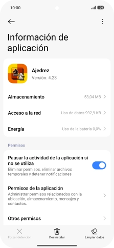 Pulsa Almacenamiento.