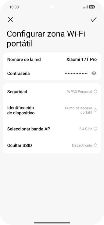 Pulsa Contraseña e introduce una contraseña.