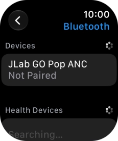Press the required Bluetooth device. Press the required Bluetooth device.