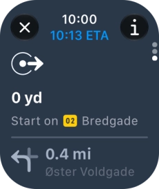 Press the end icon. Press the end icon.