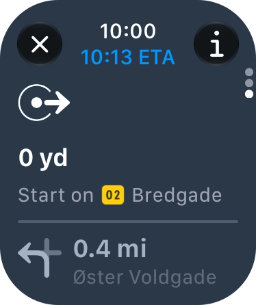 Press the end icon. Press the end icon.
