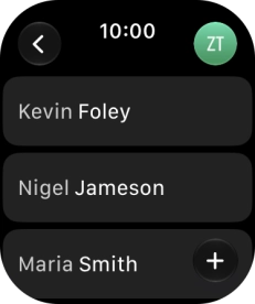 Press the required contact. Press the required contact.