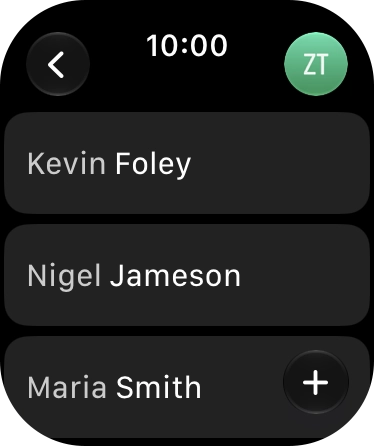 Press the required contact. Press the required contact.