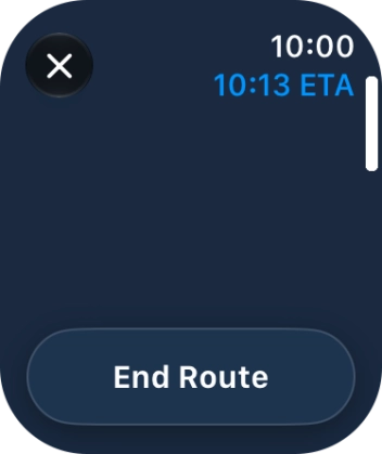 Press End Route. Press End Route.