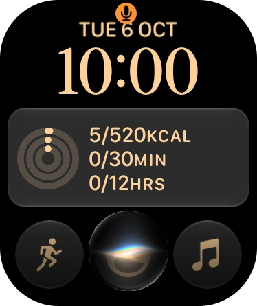 Press and hold the Digital Crown to turn on Siri. Press and hold the Digital Crown to turn on Siri.