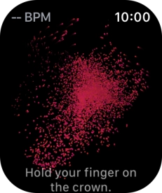 Place your index finger on the Digital Crown while the measurement is done. Place your index finger on the Digital Crown while the measurement is done.