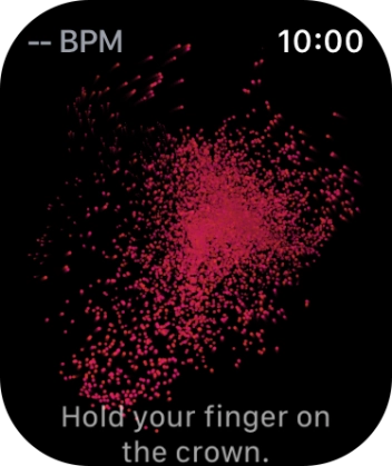 Place your index finger on the Digital Crown while the measurement is done. Place your index finger on the Digital Crown while the measurement is done.