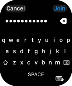 Key in the password for the Wi-Fi network and press Join. Key in the password for the Wi-Fi network and press Join.