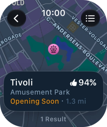 Press the required destination. Press the required destination.