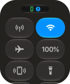 Press the battery percentage. Press the battery percentage.