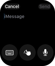 Press the microphone icon and record the message. Press the microphone icon and record the message.