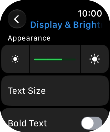 Press the brightness icons to set the required brightness. Press the brightness icons to set the required brightness.
