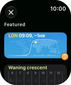Press the required widget. Press the required widget.