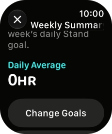 Follow the instructions on the screen to see an activity summary for the current week or to adjust the daily activity goal. Follow the instructions on the screen to see an activity summary for the current week or to adjust the daily activity goal.