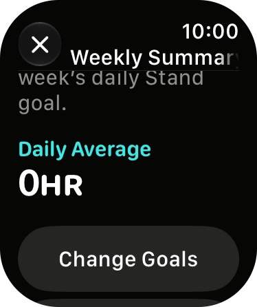 Follow the instructions on the screen to see an activity summary for the current week or to adjust the daily activity goal. Follow the instructions on the screen to see an activity summary for the current week or to adjust the daily activity goal.